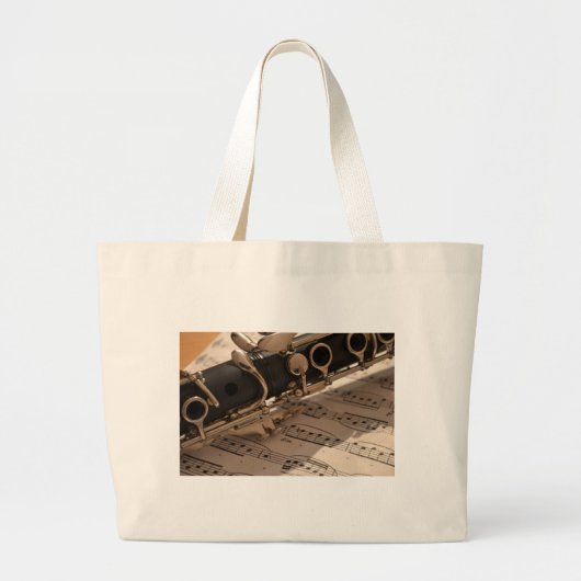 Grand Tote Bag Musique Clarinets Notes musicales Danses amusantes (Devant)
