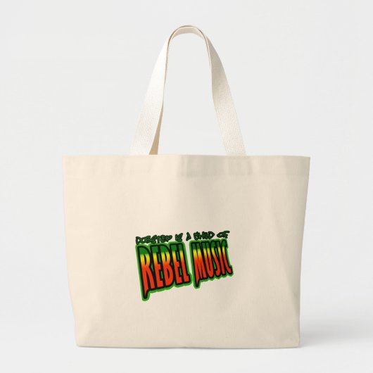 Grand Tote Bag Musique rebelle de Dubstep (Devant)