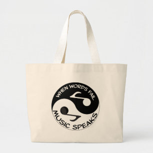 Grand Tote Bag Musique Yin yang