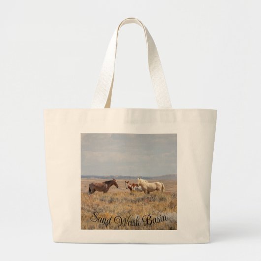 Grand Tote Bag Mustangs de Sand Wash Basin (Devant)