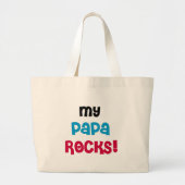 Grand Tote Bag My Papa Rocks T-shirts et cadeaux (Devant)