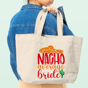 Grand Tote Bag Nacho Moyenne Mariée Espagnol Sombrero Funny Maria