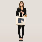 Grand Tote Bag Naughty Cat (Devant (modèle))