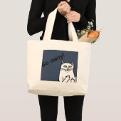 Grand Tote Bag Naughty Cat (Devant (produit))