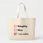 Grand Tote Bag Naughty or Nice - I Can Explain (Devant)
