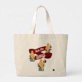Grand Tote Bag 'Né pour penser, réfléchir et adorer un seul Dieu' (Dos)
