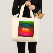 Grand Tote Bag Neon Red, Rose, Orange, Vert Ajouter un nom (Devant (produit))
