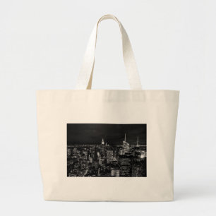 Grand Tote Bag New York City Night Skyline