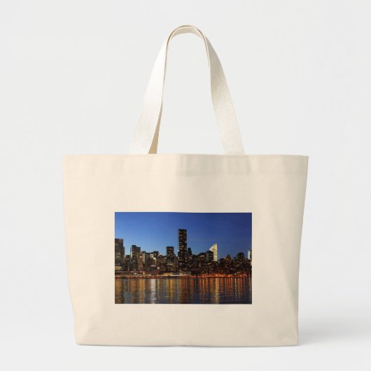 Grand Tote Bag New York City Skyline la nuit (Devant)