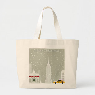 Grand Tote Bag Noël à New York   Ville emblématique