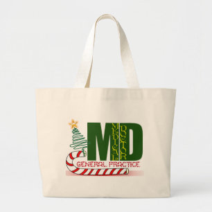 GRAND TOTE BAG NOËL DE MÉDECIN DE PRATIQUE EN MATIÈRE GÉNÉRALE DE