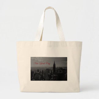 Grand Tote Bag Noir blanc New York