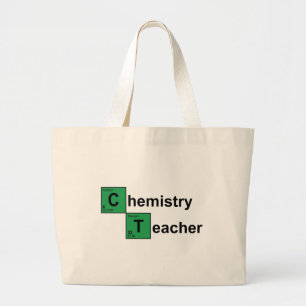 Grand Tote Bag Noir de professeur de chimie