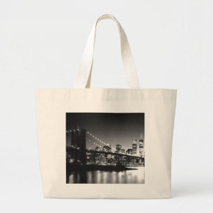 Grand Tote Bag Noir et blanc New York City
