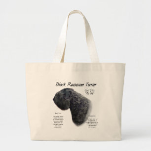 Grand Tote Bag Noir Russe Terrier
