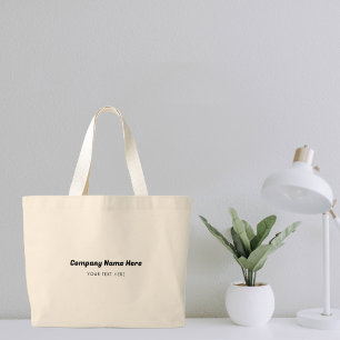 Grand Tote Bag Nom du logo de l'entreprise Entreprise Promotion E