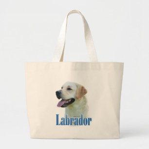 Grand Tote Bag Nom du trieur du Labrador jaune