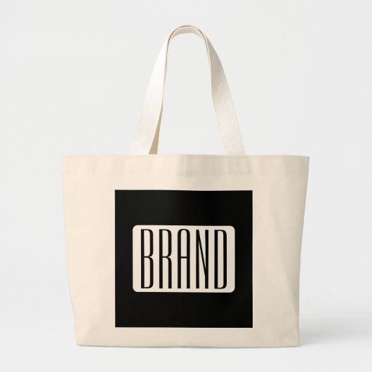 Grand Tote Bag Nom moderne ou nom de marque modifiable pour l'ent (Devant)