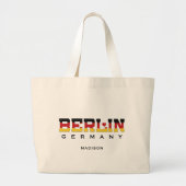 Grand Tote Bag Nom personnalisé Berlin Allemagne (Devant)