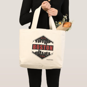 Grand Tote Bag Nom personnalisé Boston Massachusetts