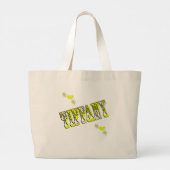 Grand Tote Bag Nom Tiffany Fleur pour Filles, (Dos)