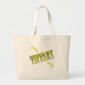Grand Tote Bag Nom Tiffany Fleur pour Filles, (Devant)