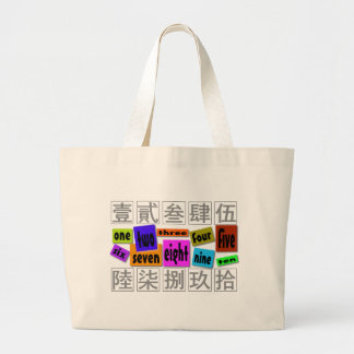 Grand Tote Bag Nombres dans les mots