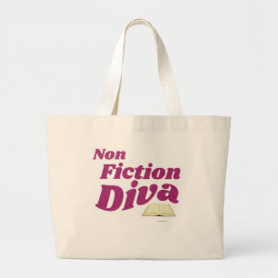 Grand Tote Bag Non Fiction Diva Sassy Auteur Design Logo Art