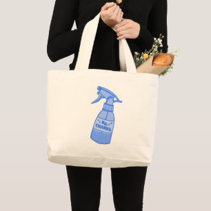 Grand Tote Bag Non, merci. Humour Sassy Flacon Pulvérisateur