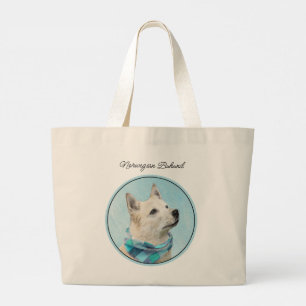 Grand Tote Bag Norvégien Buhund Peinture Wheaten Original Chien A