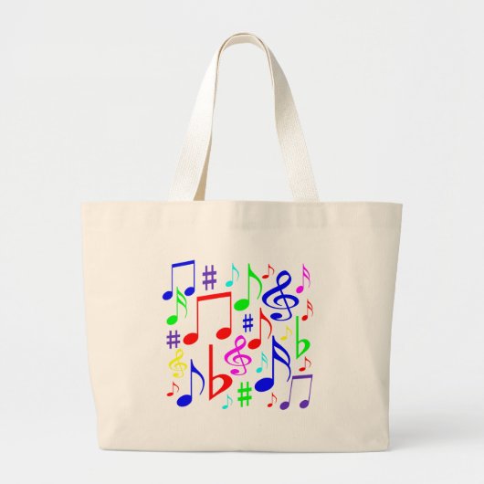 Grand Tote Bag note arc-en-ciel (Devant)