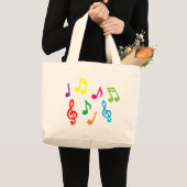 Grand Tote Bag Notes musicales (Devant (produit))