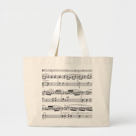 Grand Tote Bag notes musicales (Devant)