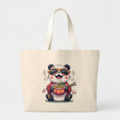Grand Tote Bag Nouilles de Panda (Devant)