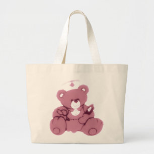 Grand Tote Bag Nourriture De L'Ours En Rose