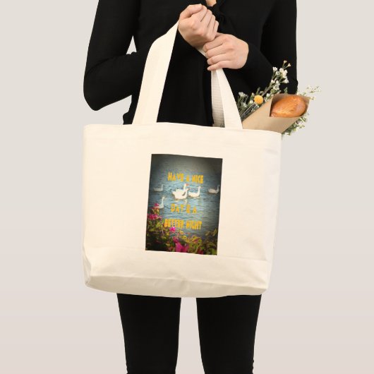 Grand Tote Bag Nous laissons toujours nos clients heureux et sati (Devant (produit))