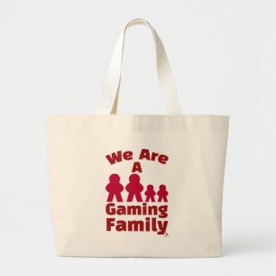 Grand Tote Bag Nous Sommes Une Famille De Jeux Amusants Meeple Ar