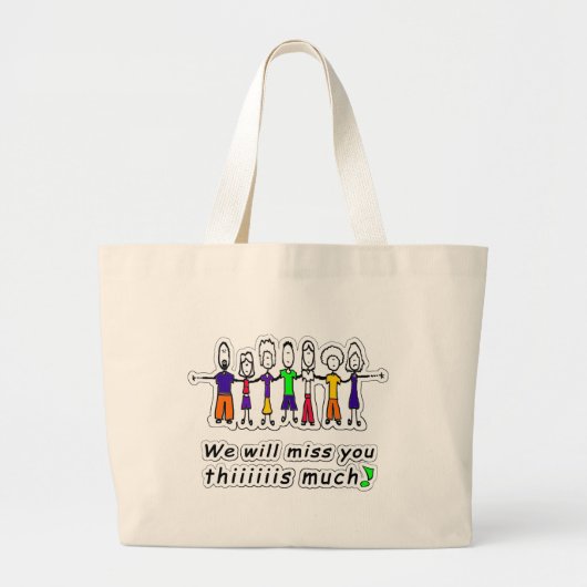 Grand Tote Bag Nous vous manquerons (Devant)
