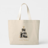Grand Tote Bag Nous vous souhaitons un Joyeux Noël Jumbo Fourre-t (Dos)