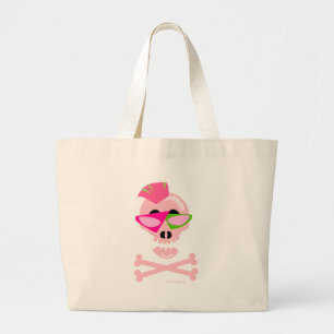 Grand Tote Bag Nouveau crâne de nouvelle vague