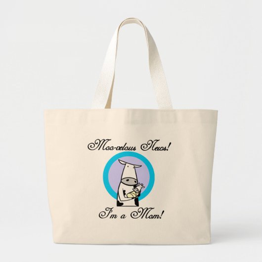 Grand Tote Bag Nouveau Moo-velous Maman Tshirts et cadeaux (Devant)