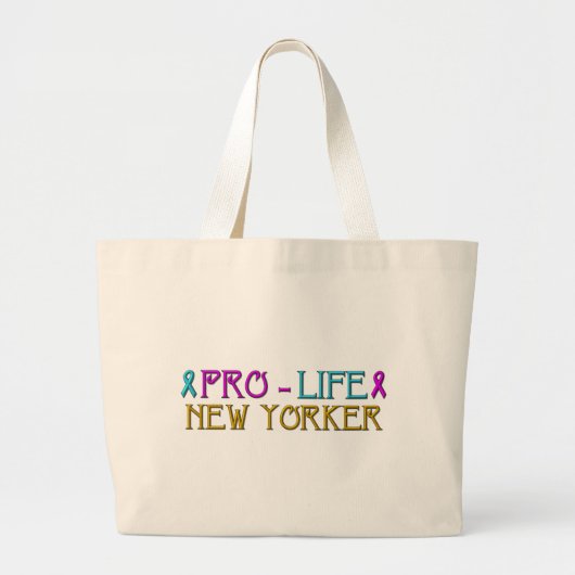 Grand Tote Bag Nouveau-Yorker Pro-Life (Devant)