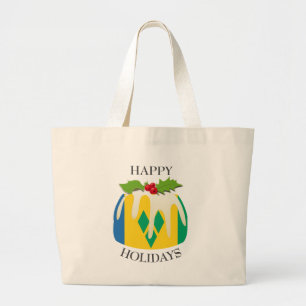 Grand Tote Bag Nouveauté   Pudding Festif   LE DRAPEAU ST VINCENT