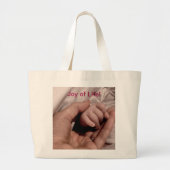 Grand Tote Bag Nouvelle maman et bébé - Joie de la vie (Devant)