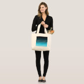 Grand Tote Bag nuance bleue (Devant (modèle))