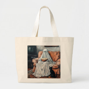 Grand Tote Bag Nuit de cinéma éffrayante Télévision à écran fan