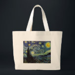 Grand Tote Bag Nuit étoilée - van Gogh<br><div class="desc">De la lampe du mineur de Nuenen à celle qu'il plaça sur son rebord de fenêtre suivant la scène avec Gauguin ; de la vedette du soir il nota en 1875 dans Corot Olive Orchard à la lettre qu'il écrivit à son frère en août 1888, dans laquelle il disait :...</div>