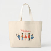 Grand Tote Bag Nutcracker mignon Noël personnalisé (Devant)