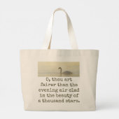 Grand Tote Bag O You Art Fairer - Citation de beauté (Dos)