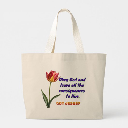 Grand Tote Bag Obéir à Dieu (Dos)